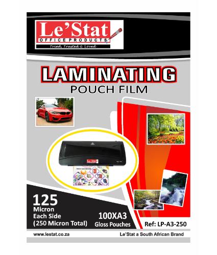 Le'Stat A3 250 Micron Laminating Film