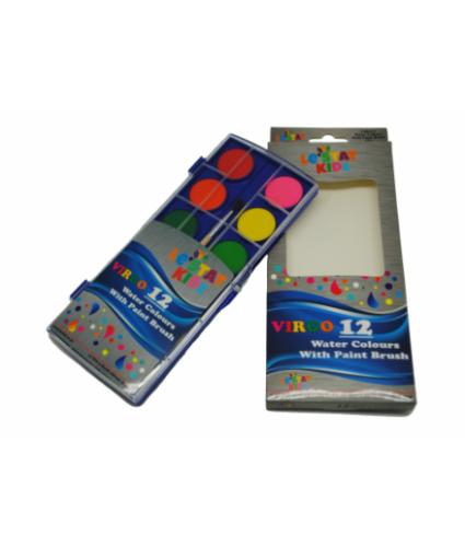 Water Colour Paints 12 Bright