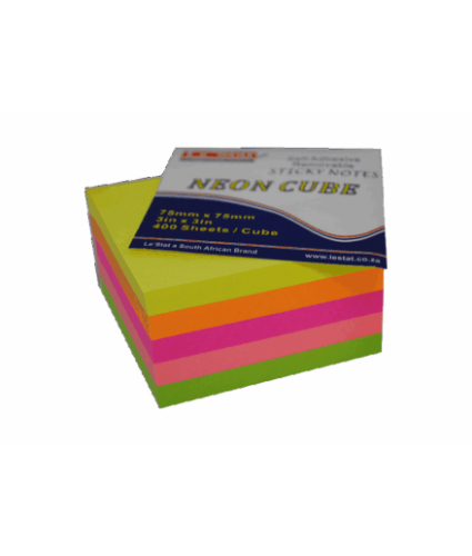 Sticky Notes Le'Stat 75mm x 75mm (3" x 3") 4