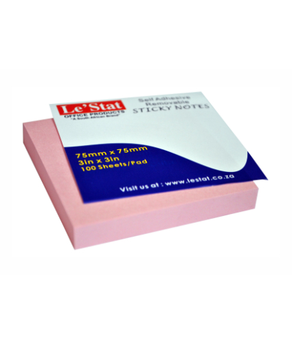 Sticky Notes 75mm x 75mm (3" x 3") 100 Sheet