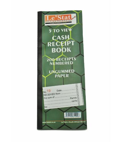 Cash Receipt Book Duplicate Numbered 5 to V